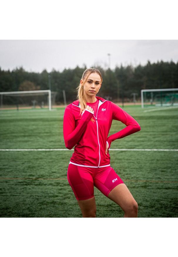 Bluza damska do biegania rozpinana EXTREME HOBBY MOOD. Kolor: różowy. Materiał: poliester, elastan. Sezon: wiosna, jesień. Sport: bieganie