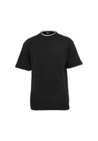 Urban Classics - Męska Koszulka Tall Z Kontrastowymi Detalami. Kolor: czarny, wielokolorowy, biały. Sport: turystyka piesza #1