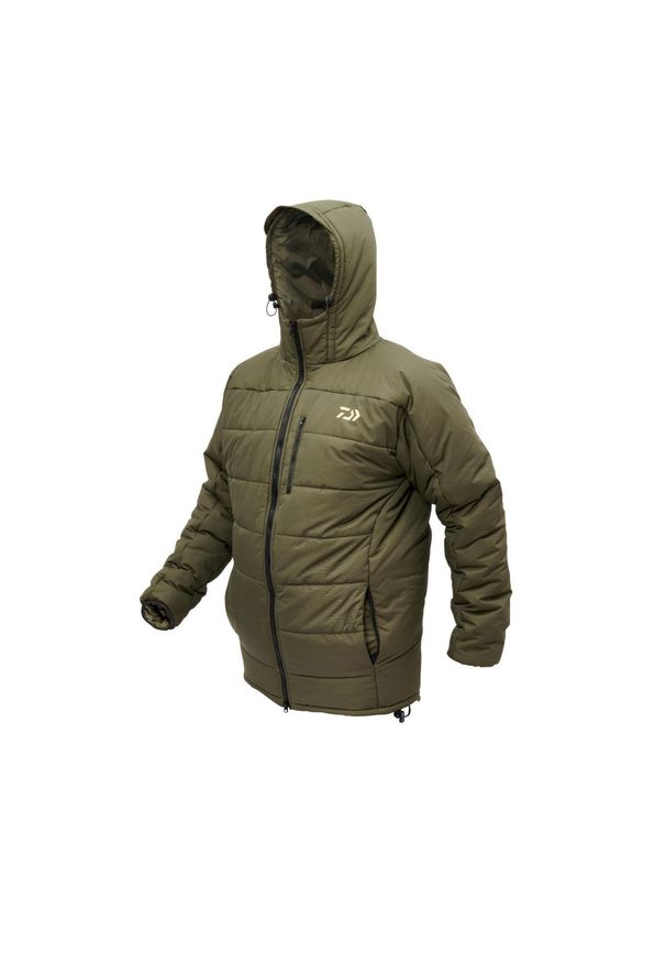 DAIWA - Kurtka Męska Wędkarska Zimowa Daiwa Winter Carp Suit. Kolor: zielony, wielokolorowy, brązowy. Sezon: zima