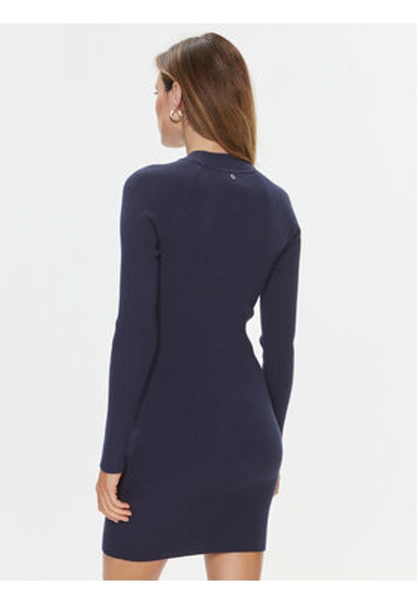 Guess Sukienka dzianinowa W3BK0G Z2YN2 Granatowy Slim Fit. Kolor: niebieski. Materiał: syntetyk