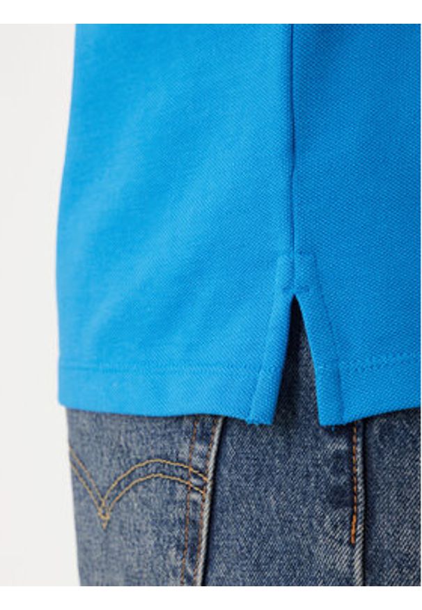 Calvin Klein Jeans Polo LV040EM269 Błękitny Regular Fit. Typ kołnierza: polo. Kolor: niebieski. Materiał: bawełna