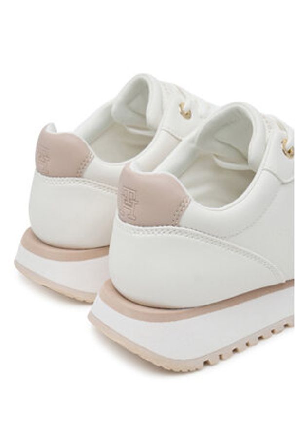 TOMMY HILFIGER - Tommy Hilfiger Sneakersy Low Cut Lace-Up T3A9-33996-1355A Biały. Kolor: biały. Materiał: skóra