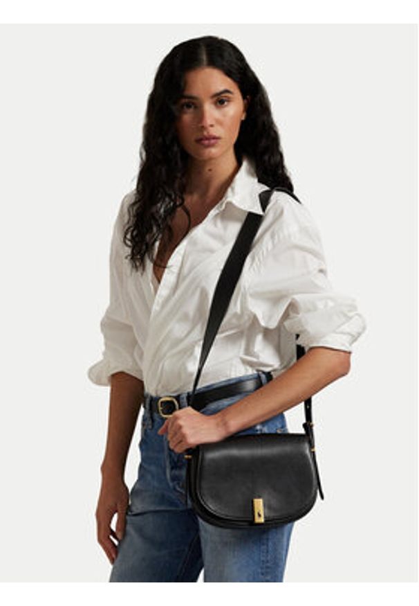 Polo Ralph Lauren Torebka 428928757002 Czarny. Kolor: czarny. Materiał: skórzane