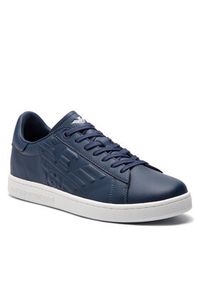 EA7 Emporio Armani Sneakersy Granatowy. Kolor: niebieski. Materiał: skóra #4