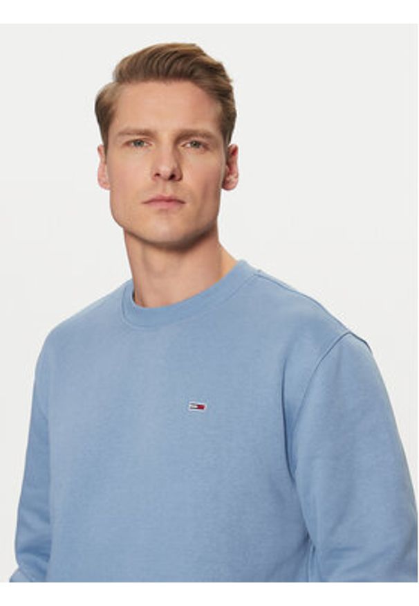 Tommy Jeans Bluza DM0DM20741 Niebieski Regular Fit. Kolor: niebieski. Materiał: bawełna
