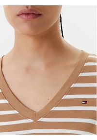 TOMMY HILFIGER - Tommy Hilfiger T-Shirt New Cody WW0WW40584 Brązowy Slim Fit. Kolor: brązowy #3