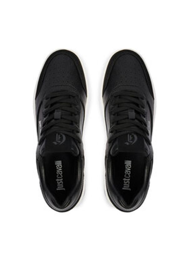 Just Cavalli Sneakersy 80QA3SM8 ZPC23 Czarny. Kolor: czarny. Materiał: skóra