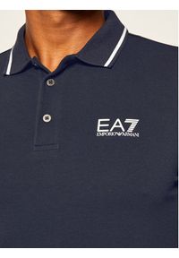 EA7 Emporio Armani Polo 8NPF06 PJ04Z 1578 Granatowy Regular Fit. Typ kołnierza: polo. Kolor: niebieski. Materiał: bawełna