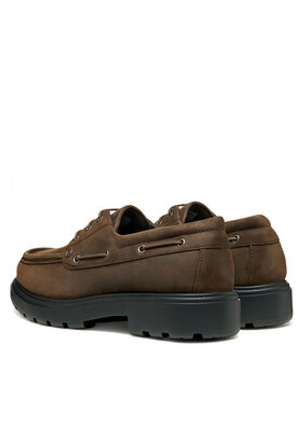 Geox Mokasyny U Spherica Ec7 U56FRB 000FF C6009 Brązowy. Kolor: brązowy. Materiał: skóra