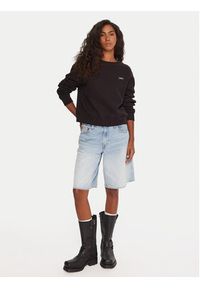 Tommy Jeans Bluza Silver Script DW0DW21961 Czarny Regular Fit. Kolor: czarny. Materiał: bawełna