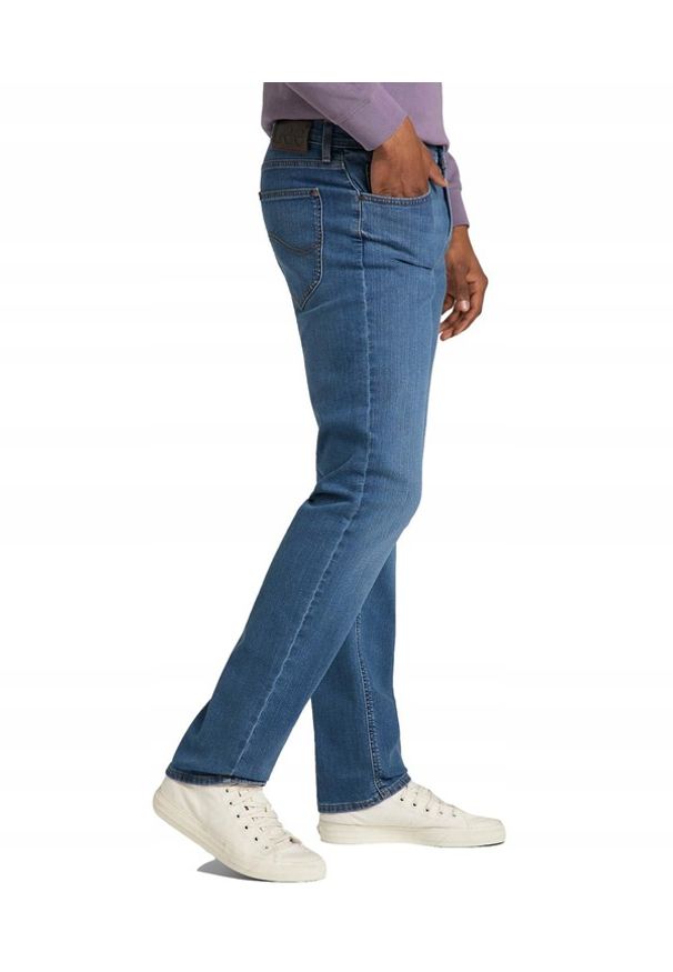 Lee - LEE WEST MĘSKIE SPODNIE JEANSOWE JEANSY MID WASH L70WSQYB 112319711