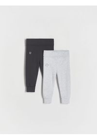 Reserved - Bawełniane spodnie 2 pack - jasnoszary. Kolor: szary. Materiał: bawełna #1