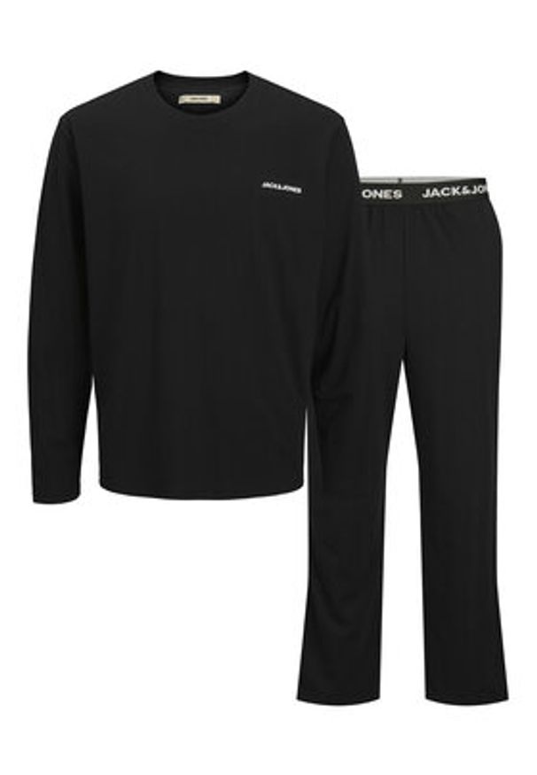 Jack & Jones Piżama Everest 12273632 Czarny Standard Fit. Kolor: czarny. Materiał: bawełna