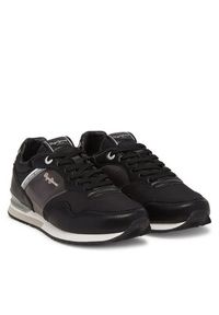 Pepe Jeans Sneakersy London Shine W PLS40046 Czarny. Kolor: czarny. Materiał: skóra