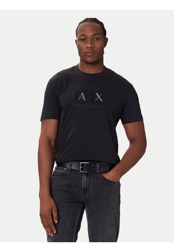 Armani Exchange T-Shirt XM001463 AF10356 UB101 Granatowy Regular Fit. Kolor: niebieski. Materiał: bawełna