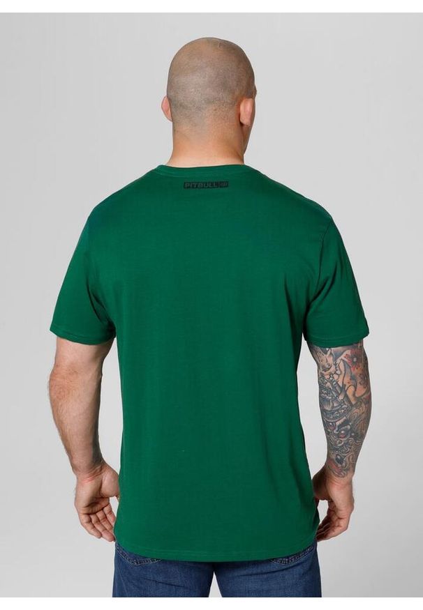 PITBULL - Koszulka bawełniana sportowy t-shirt dla dorosłych Hilltop. Kolor: zielony, czarny, wielokolorowy. Materiał: bawełna
