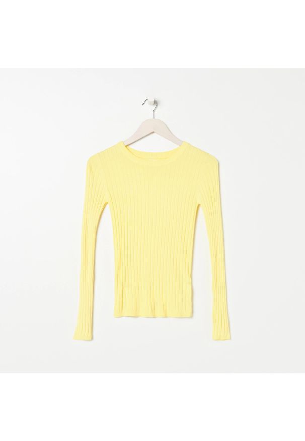 Sinsay - Sweter - Żółty. Kolor: żółty