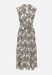 Born2be - Czarna Wiskozowa Sukienka Bez Rękawów z Wiązanym Paskiem Filimea. Okazja: na co dzień. Typ kołnierza: dekolt w kształcie V. Kolor: czarny. Materiał: wiskoza. Długość rękawa: bez rękawów. Typ sukienki: proste. Styl: casual, elegancki #2