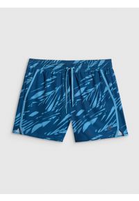 4f - 4F Spodenki plażowe boardshorty męskie - turkusowe S. Kolor: turkusowy. Materiał: tkanina, skóra, materiał #1