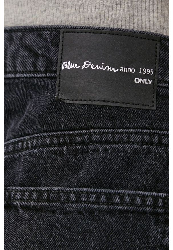 only - Only spódnica jeansowa kolor szary midi rozkloszowana. Kolor: szary. Materiał: jeans