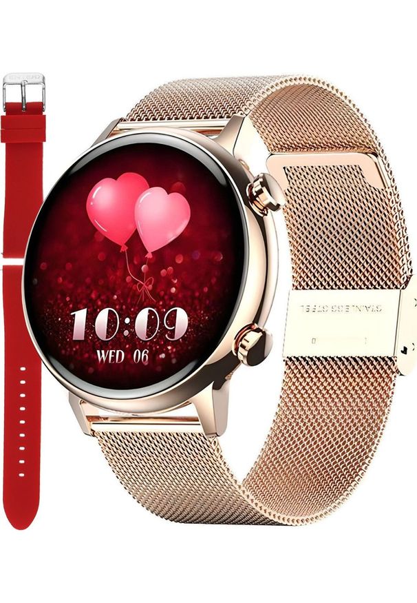 Smartwatch Enter SAT.110.1410.535-SET Różowe złoto. Rodzaj zegarka: smartwatch. Kolor: różowy, wielokolorowy, złoty