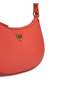 Pinko - PINKO Torebka Half Moon Mini Fl 102790 A0F1 Koralowy. Kolor: pomarańczowy. Materiał: skórzane #4