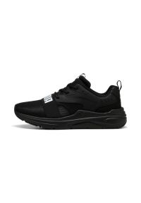 Buty sportowe męskie Puma czarne SOFTRIDE Wired 2 Black-White (40023201). Kolor: czarny. Sport: turystyka piesza