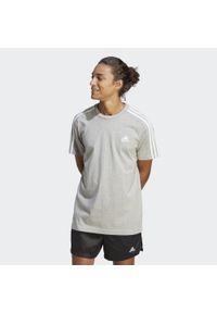 Adidas - Koszulka treningowa męska adidas Essentials Single Jersey 3-Stripes Tee. Kolor: biały, wielokolorowy, szary. Materiał: jersey