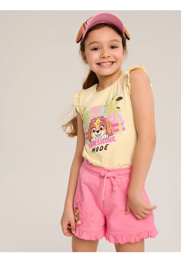 Sinsay - Koszulka z cekinami PAW Patrol - żółty. Kolor: żółty