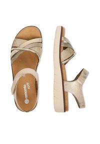 Remonte Sandały CEO-D2058-90 Złoty. Kolor: złoty. Materiał: materiał #4
