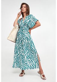 Max Mara Beachwear - Sukienka we wzory Dorotea MAX MARA BEACHWEAR