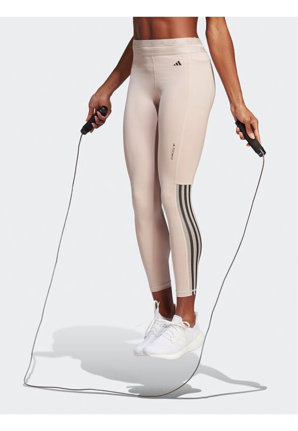 Adidas - Legginsy adidas. Kolor: brązowy. Technologia: Techfit (Adidas)