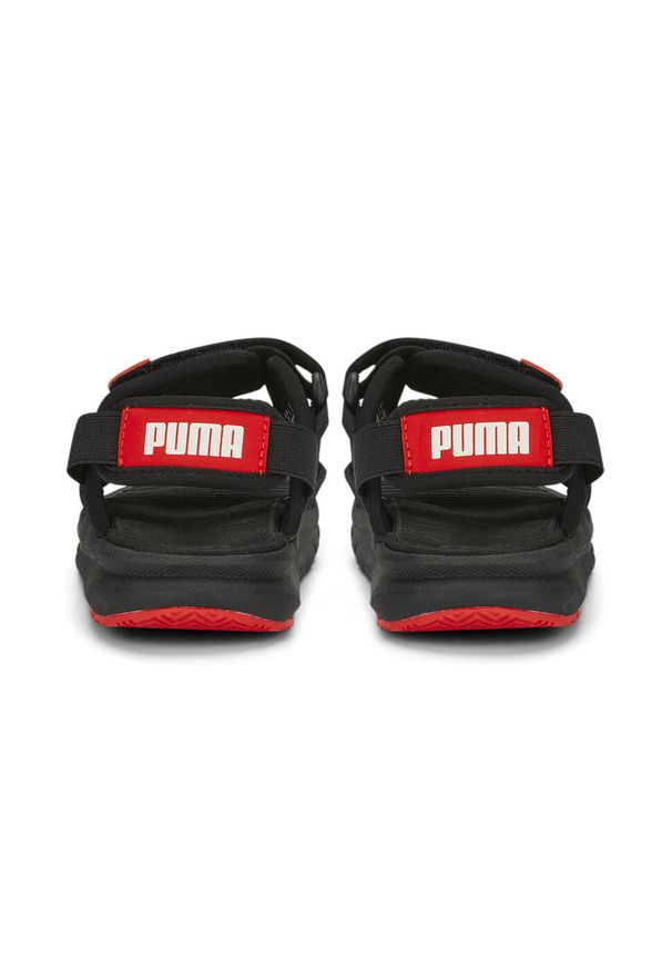 Sandały Chłopak Puma Evolve czarny. Kolor: czerwony, biały, wielokolorowy, czarny. Materiał: syntetyk, materiał. Styl: sportowy