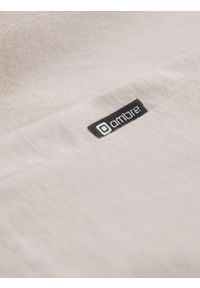 Ombre Clothing - Longsleeve męski bez nadruku z dekoltem w serek - jasnobeżowy V1 - Rozmiar: XXL. Okazja: na co dzień. Typ kołnierza: dekolt w serek. Kolor: beżowy. Materiał: materiał, bawełna. Długość rękawa: długi rękaw. Długość: długie. Wzór: gładki, jednolity. Styl: klasyczny, casual, elegancki #3