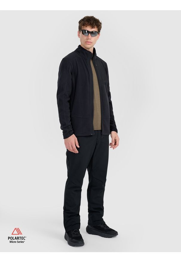 4f - 4F Polar ze stójką Polartec regular męski - czarny M. Typ kołnierza: kołnierzyk stójkowy. Kolor: czarny. Materiał: polar. Technologia: Primaloft. Sport: wspinaczka, turystyka piesza