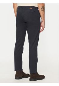 Bugatti Chinosy 4890 66347B Granatowy Slim Fit. Kolor: niebieski. Materiał: bawełna #4
