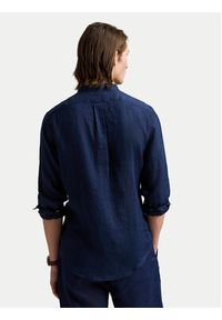 Polo Ralph Lauren Koszula 710968925002 Granatowy Slim Fit. Typ kołnierza: polo. Kolor: niebieski. Materiał: len #3