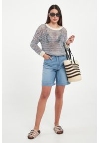 Weekend Max Mara - Sweter damski ażurowy lniany Onirica WEEKEND MAX MARA. Materiał: len. Wzór: ażurowy #4