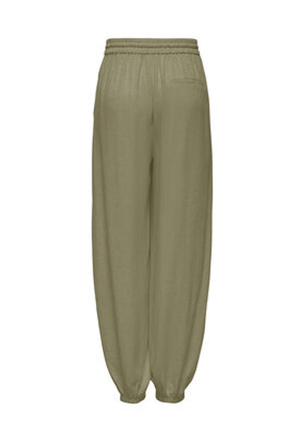 only - ONLY Spodnie materiałowe Siesta 15373197 Khaki Regular Fit. Kolor: brązowy. Materiał: wiskoza