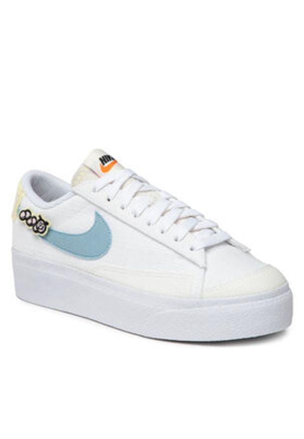 Nike Sneakersy Blazer Low Platform Se DJ6376 100 Biały. Kolor: biały. Materiał: materiał. Obcas: na platformie