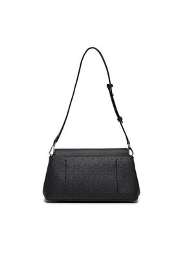 Calvin Klein Torebka Ck Push Shoulder Bag_Epi Mn K60K612143 Czarny. Kolor: czarny. Materiał: skórzane