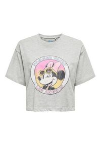only - ONLY T-Shirt Mickey Minnie 15348126 Szary Regular Fit. Kolor: szary. Materiał: bawełna #7