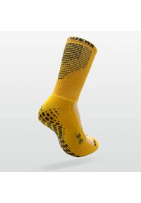 PLAYWEAR - Antypoślizgowe Skarpety Żółte. Kolor: wielokolorowy, żółty, czarny. Materiał: bawełna, poliester. Sport: piłka nożna #1