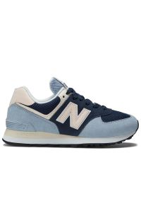Buty New Balance WL574VJ2 - niebieskie. Kolor: niebieski. Materiał: skóra, tworzywo sztuczne, materiał, zamsz, guma. Szerokość cholewki: normalna. Model: New Balance 574 #1