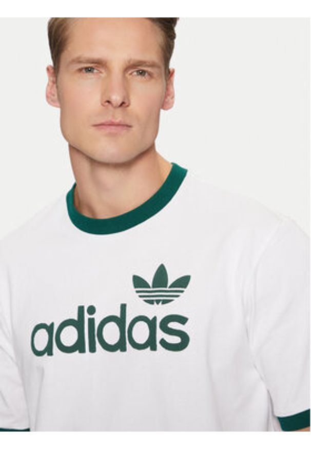 Adidas - adidas T-Shirt Simple JC8371 Biały Regular Fit. Kolor: biały. Materiał: bawełna