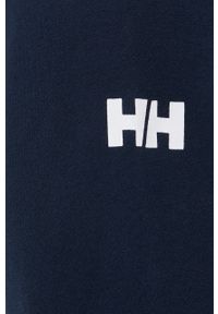 Helly Hansen bluza bawełniana męska kolor granatowy gładka. Kolor: niebieski. Materiał: bawełna. Wzór: gładki #2