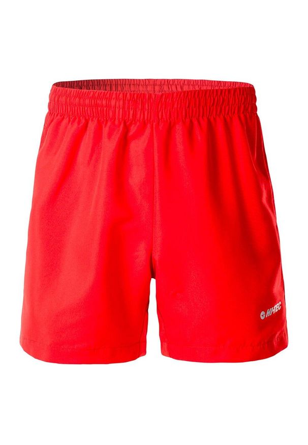 Hi-tec - Spodenki Dziecięce Matowe. Kolor: czerwony. Styl: sportowy. Sport: turystyka piesza