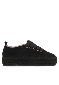 Manebi Espadryle Lace-Up Espadrilles R 2.2 E0 Czarny. Kolor: czarny. Materiał: zamsz, skóra