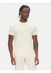 Mustang T-Shirt Austin 1016502 Beżowy Regular Fit. Kolor: beżowy. Materiał: bawełna #1