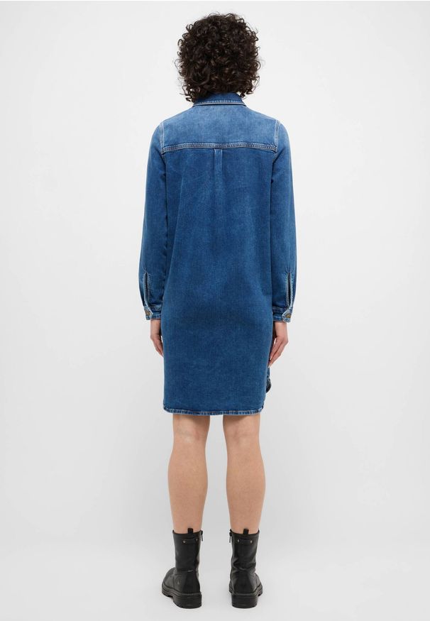 Damska Sukienka Mini Mustang Style Aloha Henley Dress Denim Blue 1015584 5000 701. Typ kołnierza: typu henley. Materiał: denim. Długość: mini